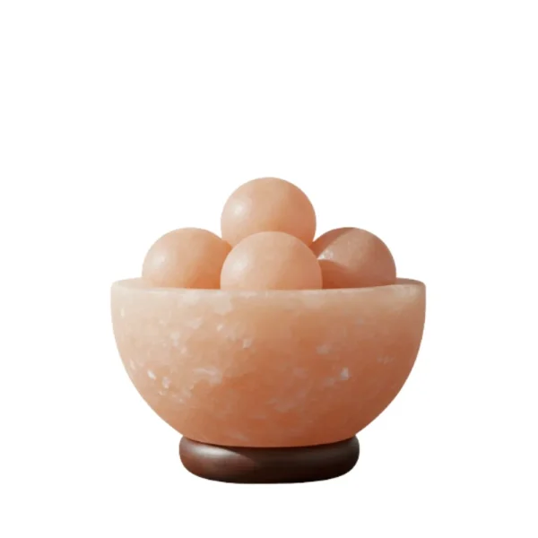 Pink Himalayan Salt Massage Bowl with Balls