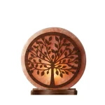 USB Tree of Life Pink Salt Lamp(Wood Craft) - Image 2