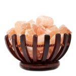 Wooden Box Bowl Salt Lamp