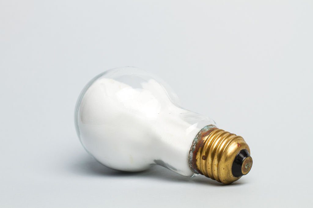 Salt in a bulb shaped salt shaker